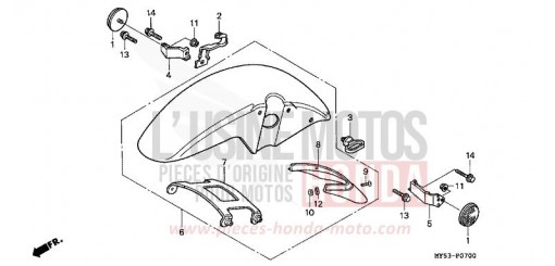 AILE AVANT CB500R de 1994
